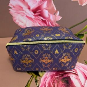 Bath & Body Works Royal Blue and Gold Cosmetic Bag